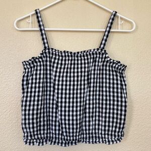 Abercrombie KidsBlack and White Checkered Women's Top